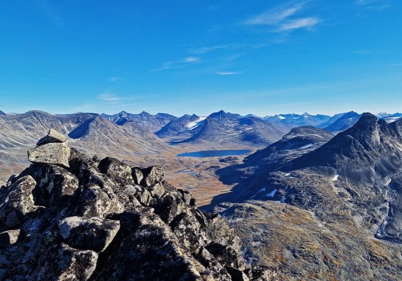 Geite, Jotunheimen Fjelltopp med utsikt over Jotunheimen